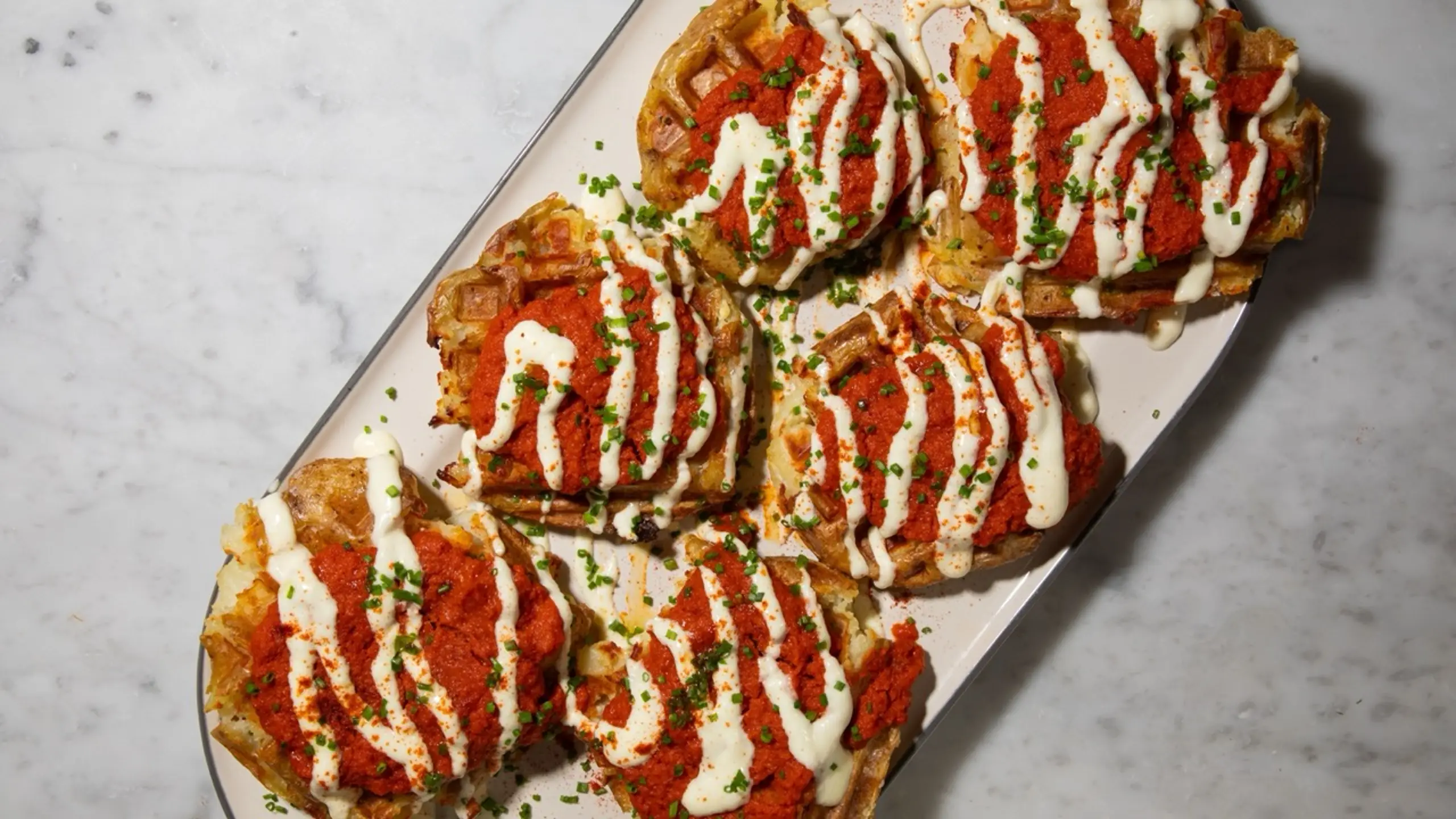 Patatas Bravas Waffles