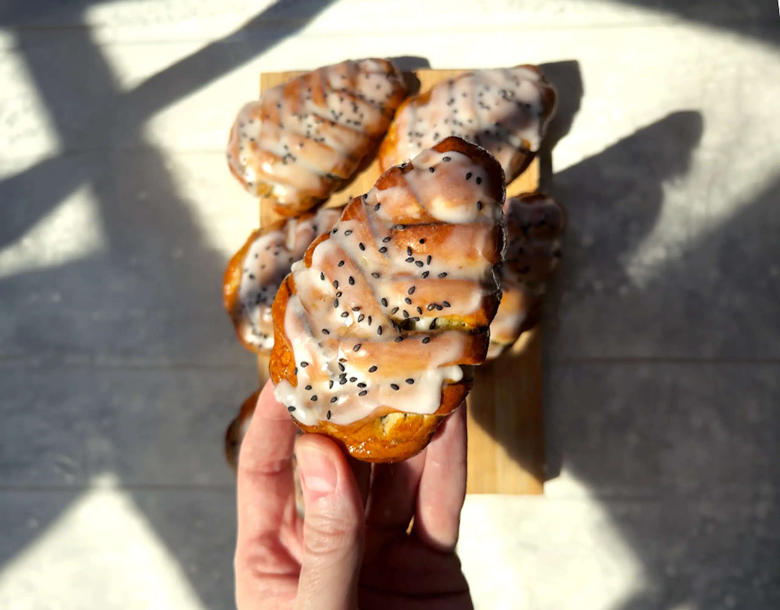 Black Sesame Braided Buns