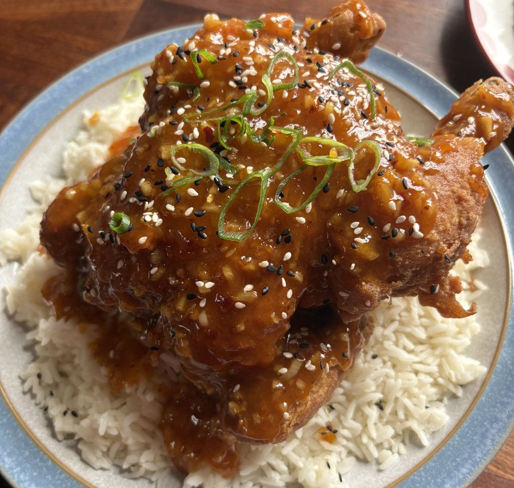 Whole Orange Fried Chicken 