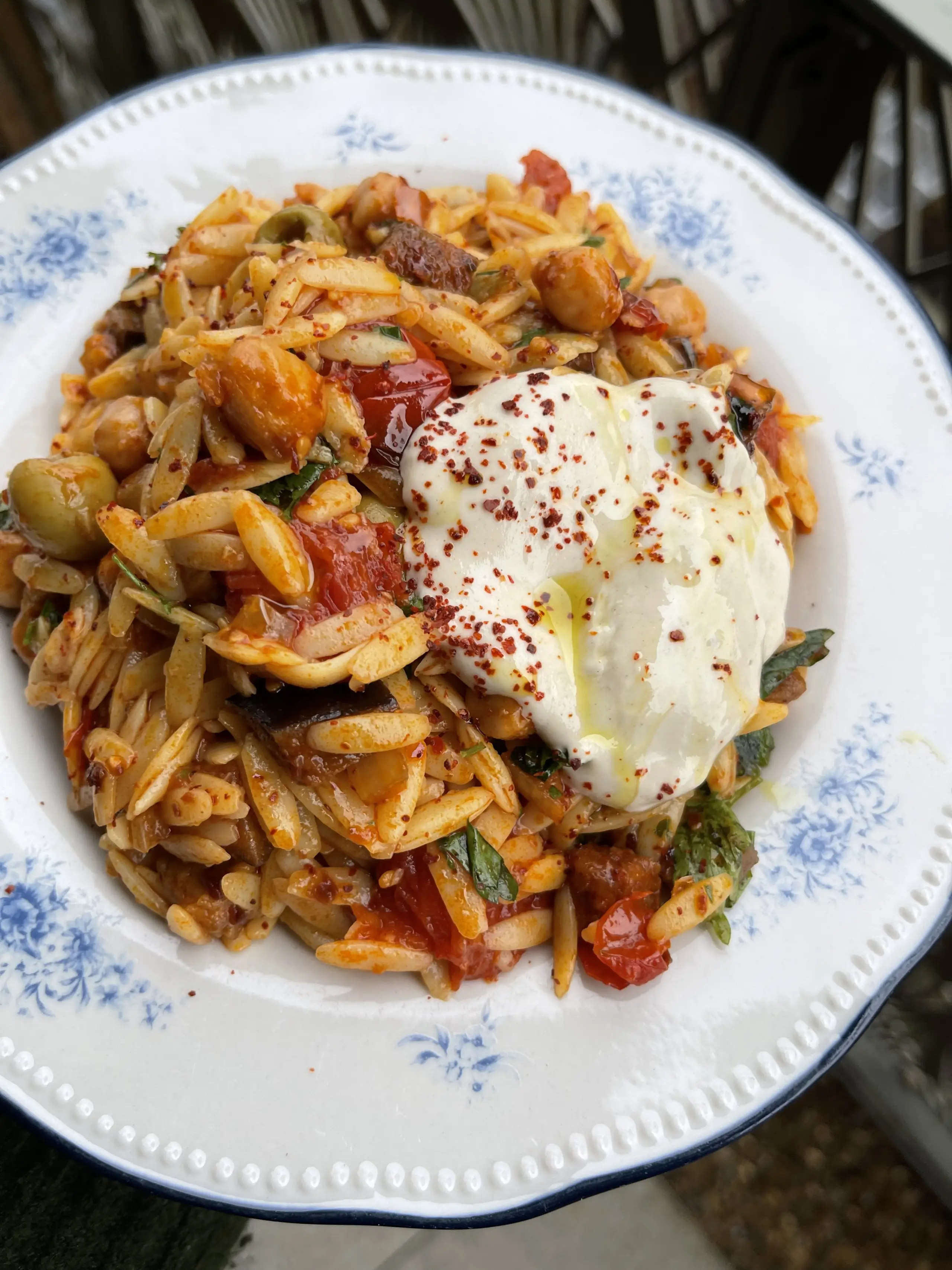 Harissa Orzo Traybake