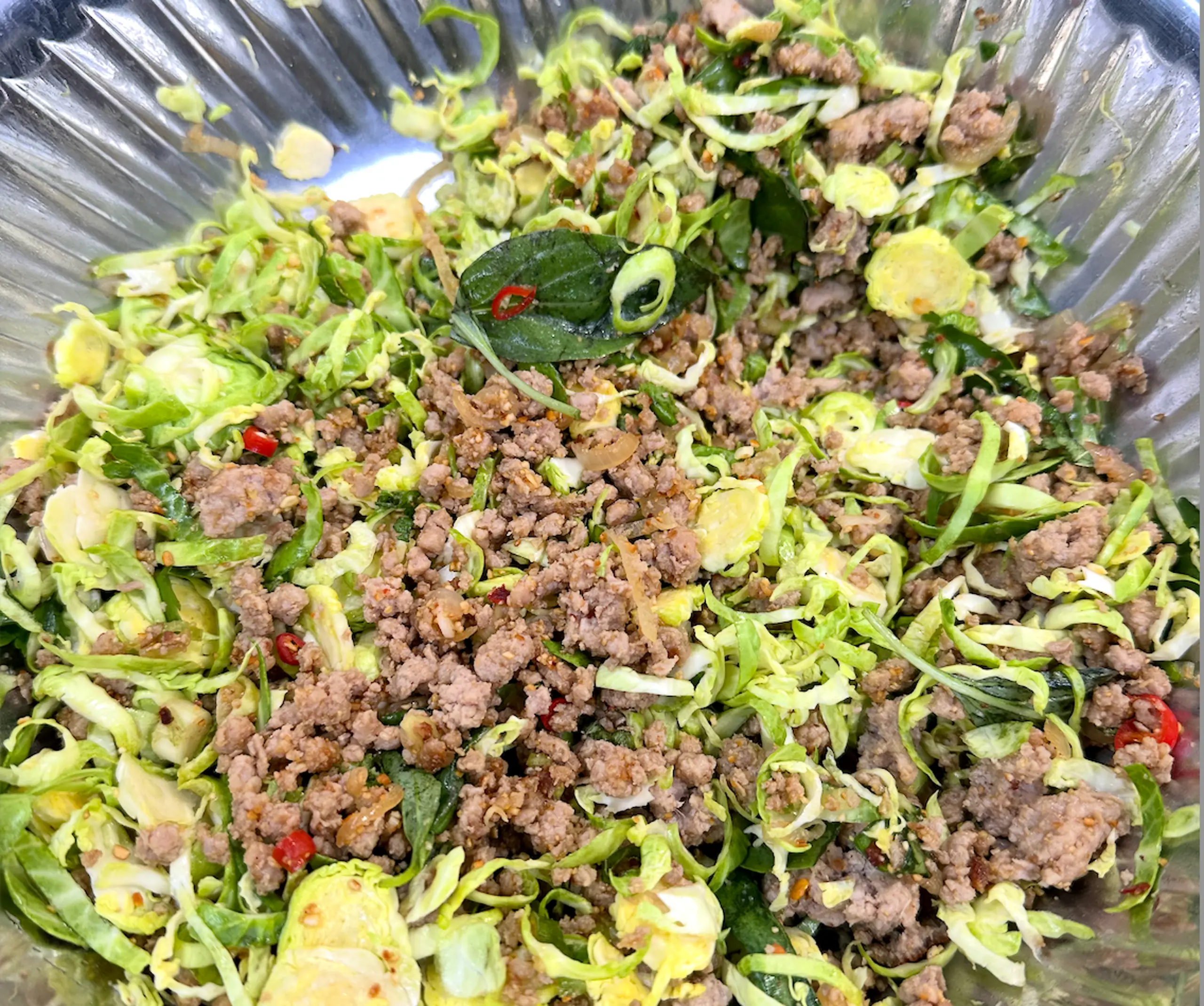 Brussel Sprouts Larb Salad
