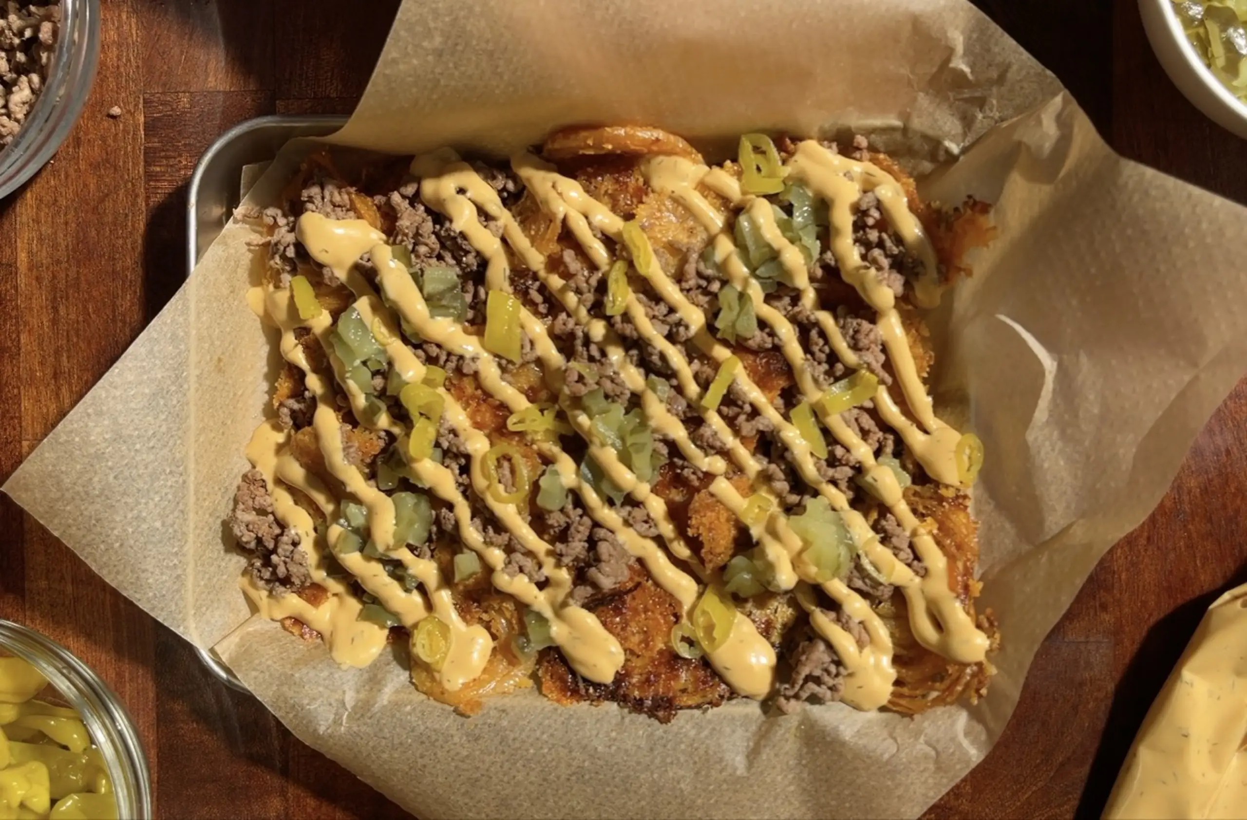 Flying Dutchman Burger Nachos