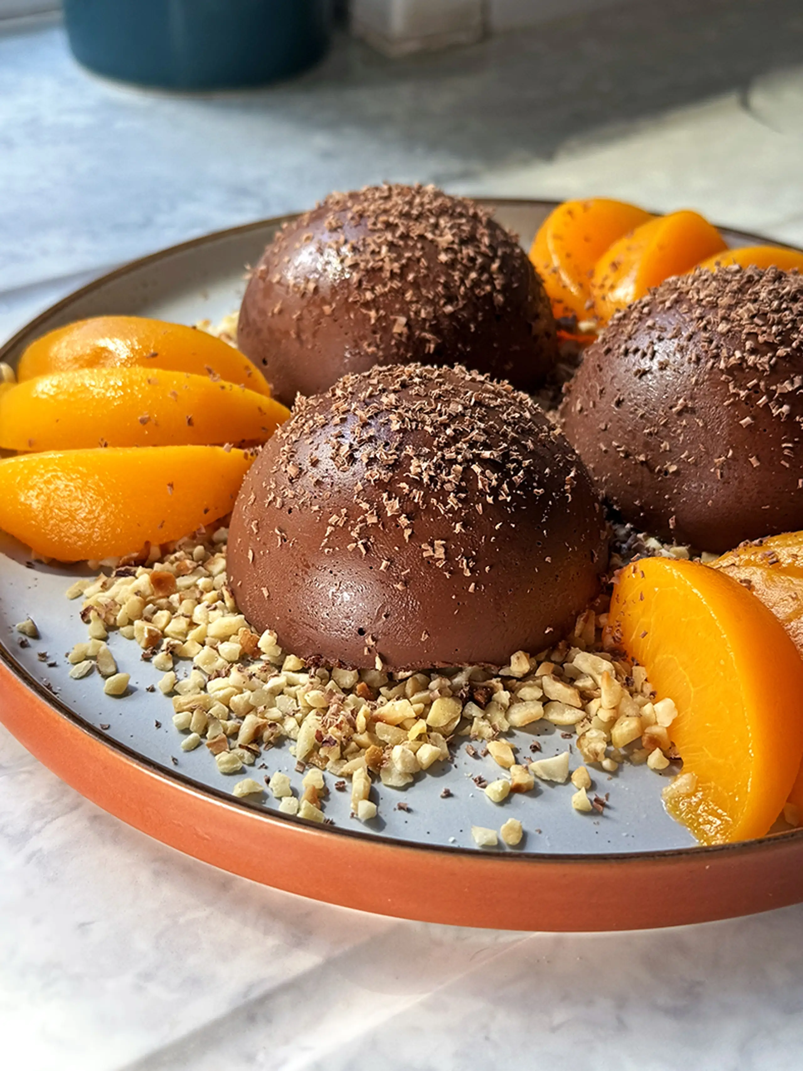 2 Ingredient Peach Chocolate Mousse 