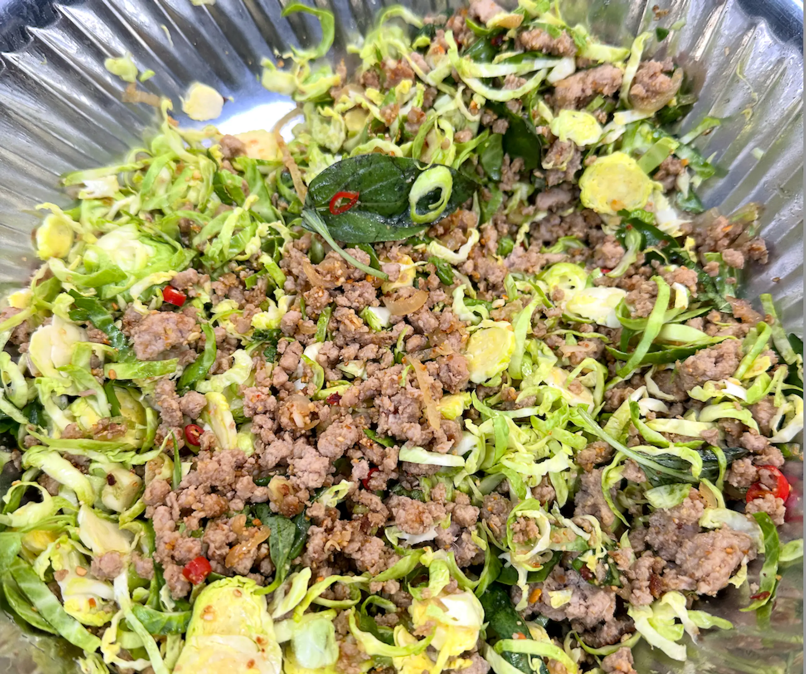 Brussel Sprouts Larb Salad
