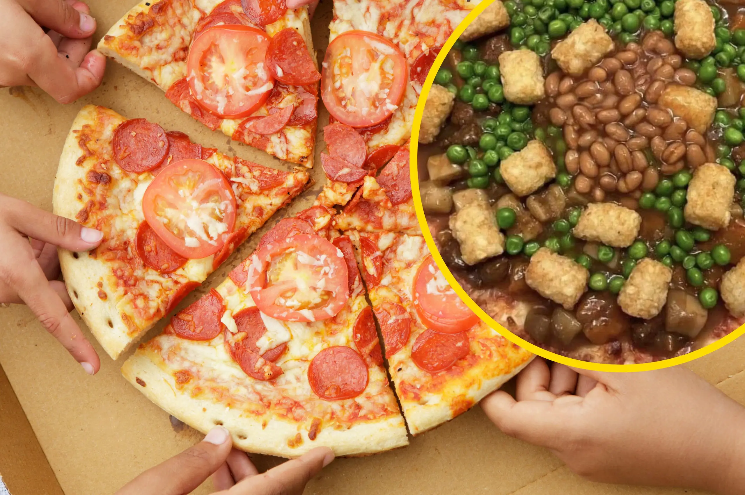 Man divides opinion with picture of his 'gravy pizza'