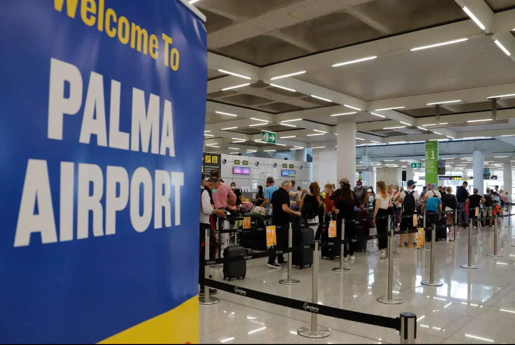 The disgusting incident occurred at Palma de Mallorca Airport. Credit: Clara Margais / Getty