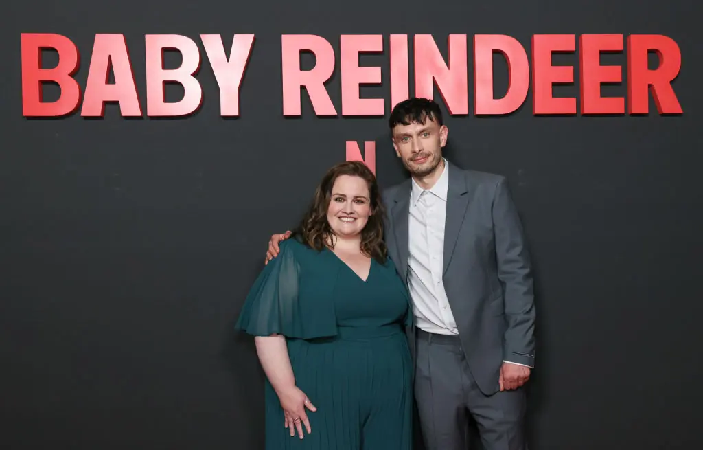 Gadd alongside Jessica Gunning who played Martha. Credit: Rodin Eckenroth/Getty