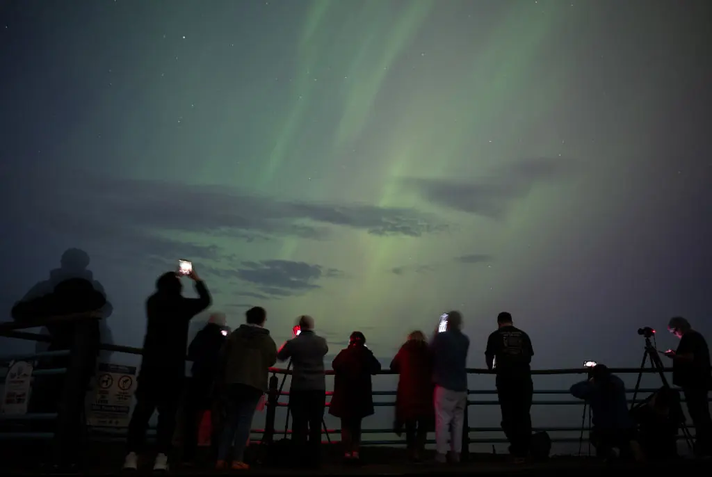 The Northern Lights seen in England. Credit:  Ian Forsyth / Getty