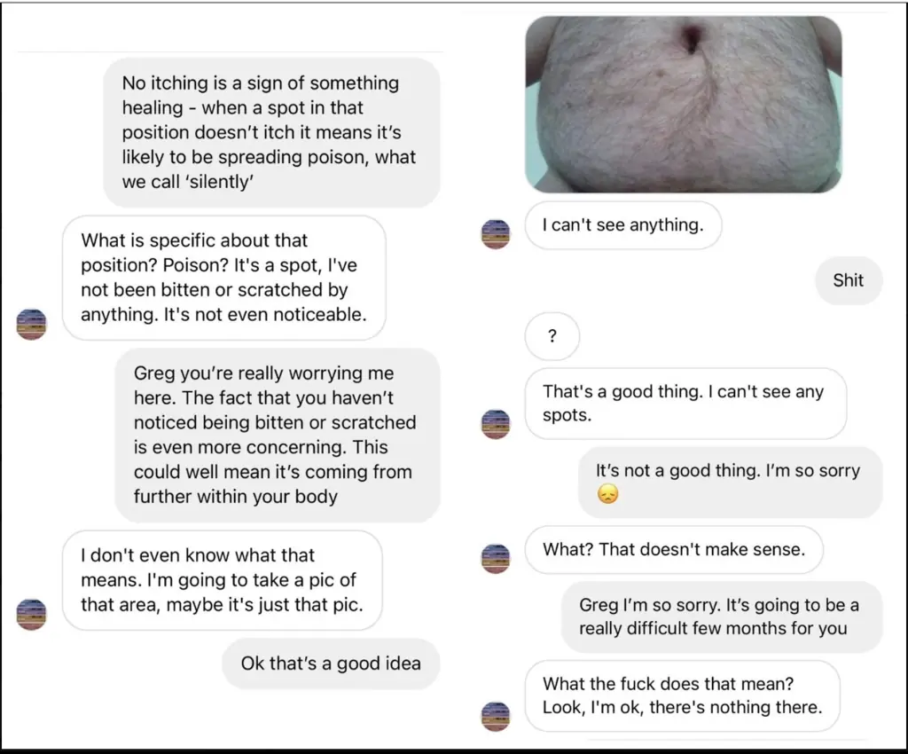 Becky convinced the man something was seriously wrong. Credit: Twitter/deathtopinach