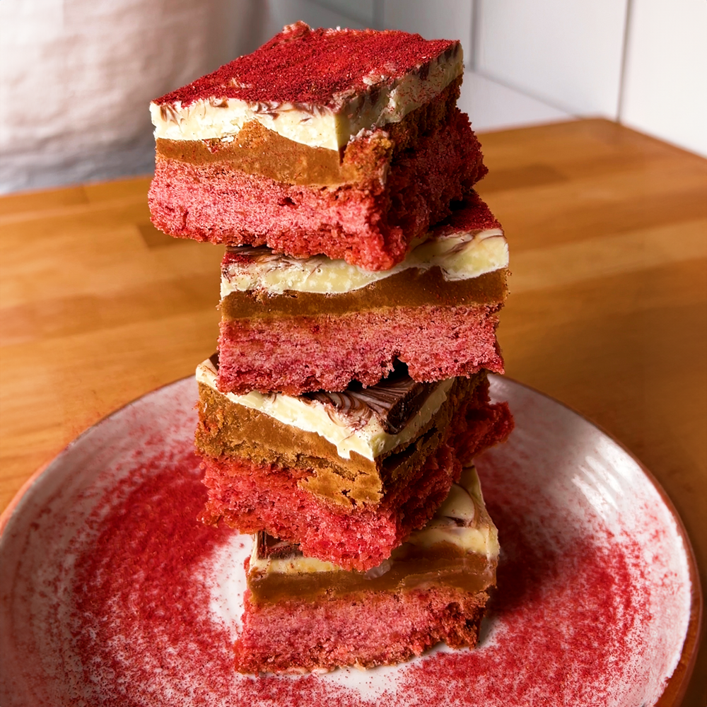 Valentine's Day Millionaire Shortbread