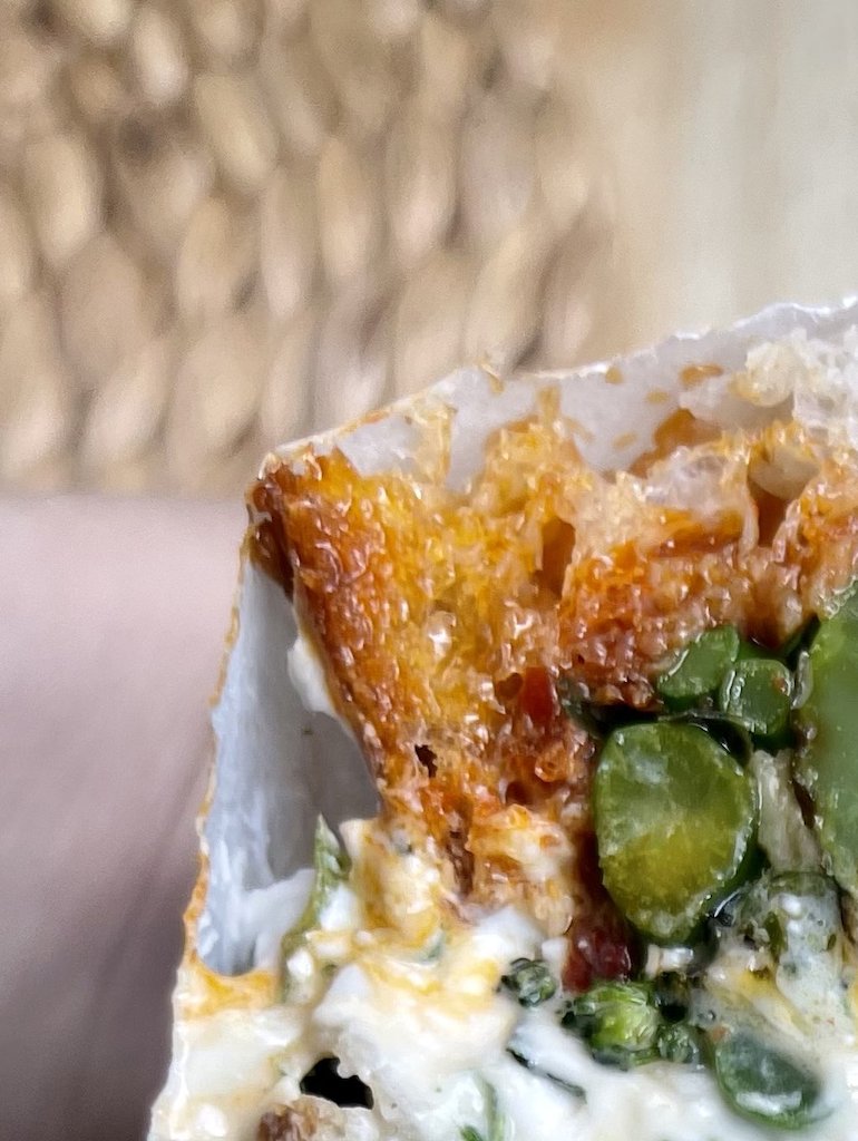 Tenderstem Broccoli, Burrata and Olive Salsa Sandwich