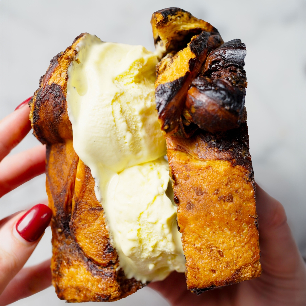 Honey Butter Babka Ice Cream Sandwich