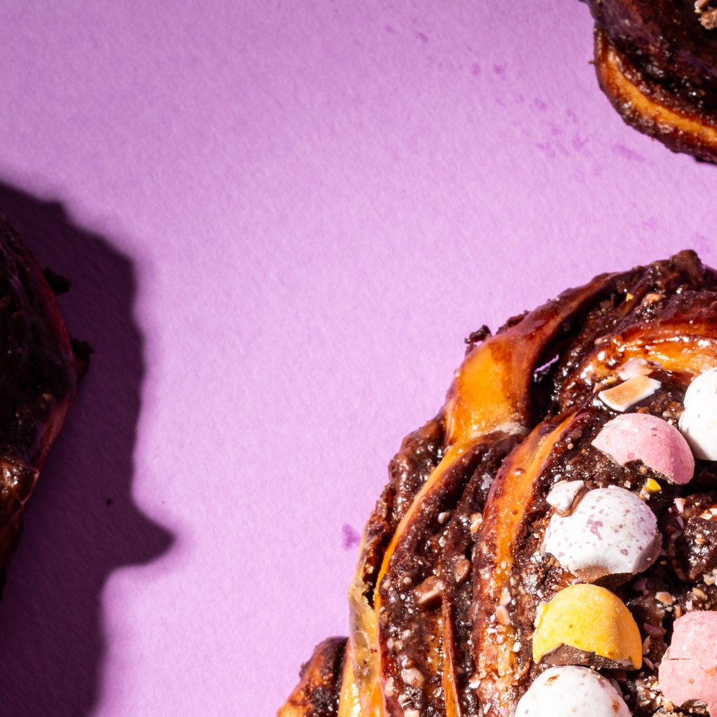 Chocolate Mini Egg Babka Nests