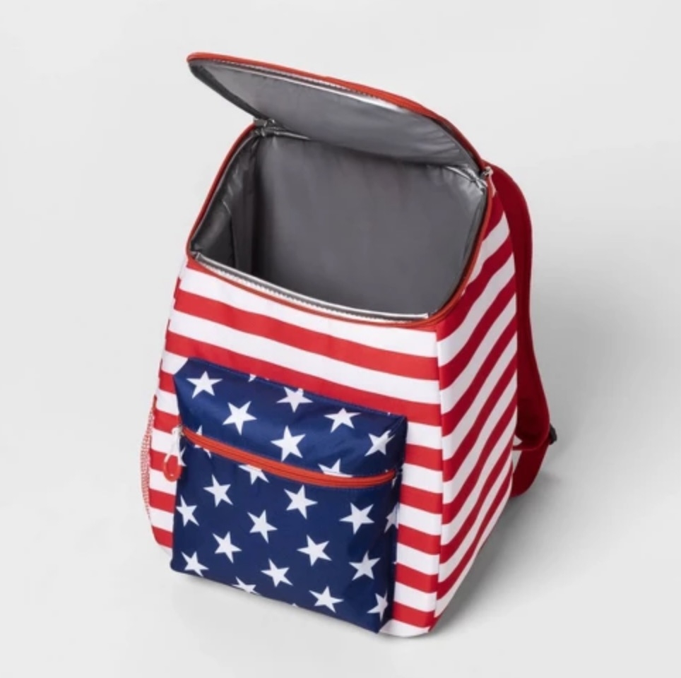 The stars and stripes version of the cooler backpack.