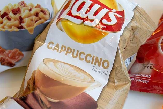 Cappuccino flavour crisps