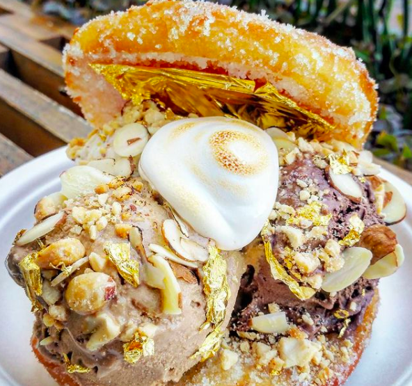 Tap Gelato doughnut burger