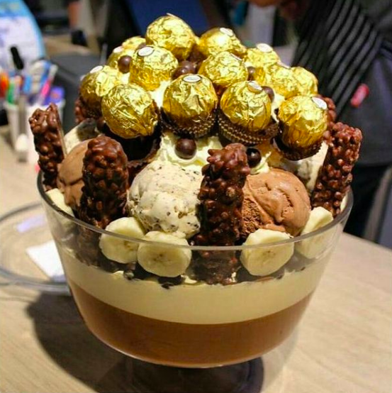 Ferrero rocher ice cream