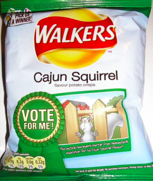 Cajun squirrel crisps