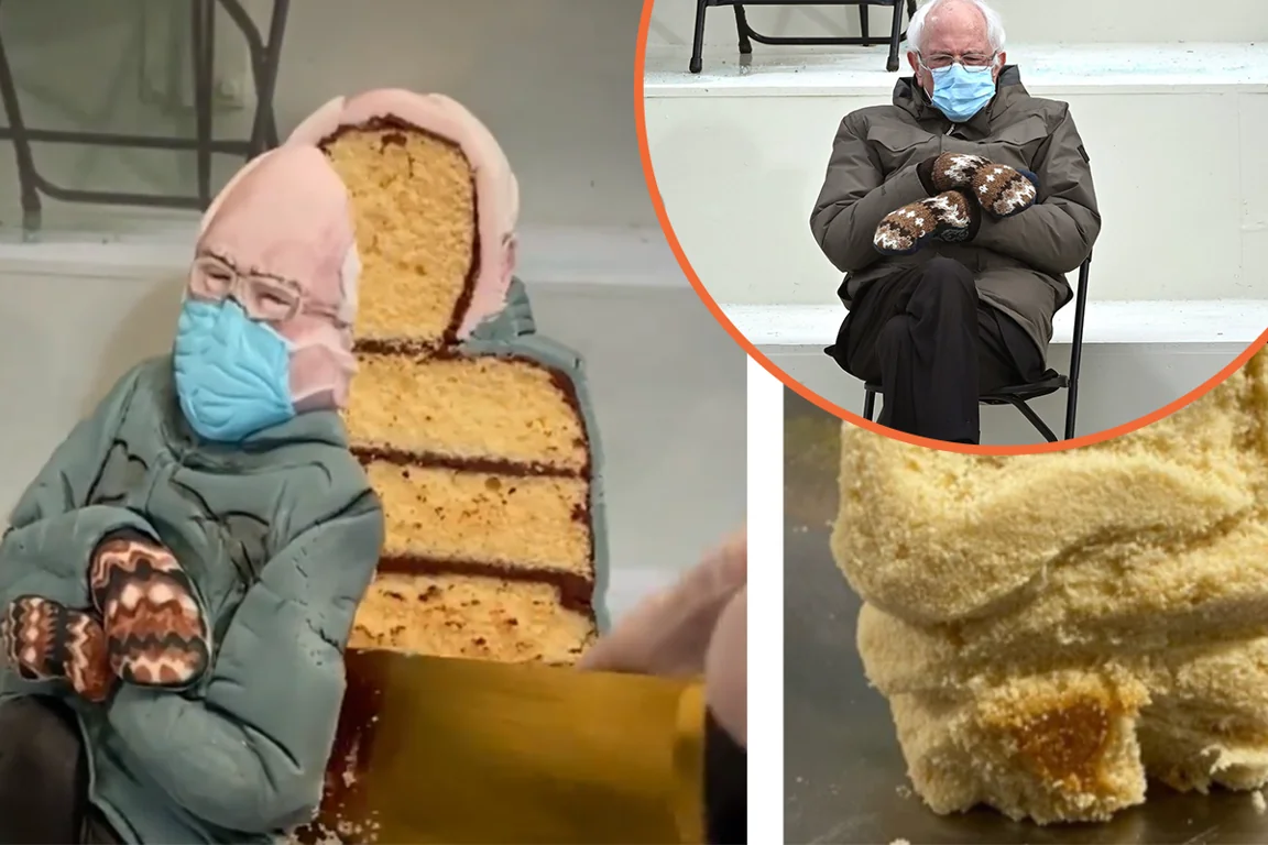 The Bernie Sanders chair meme gets turned into an incredible cake
