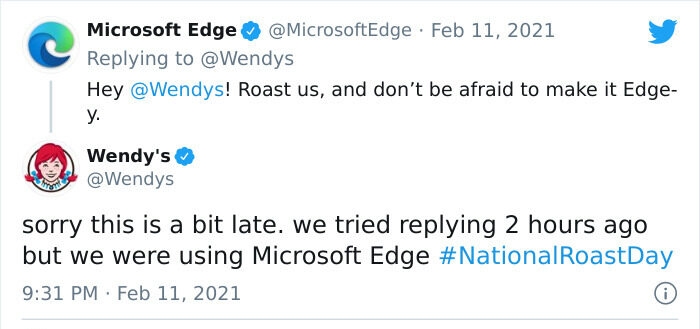 Microsoft Edge Wendys