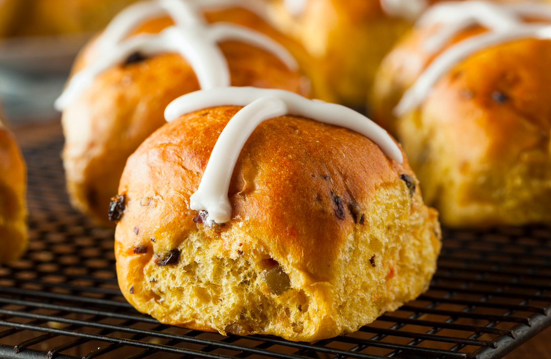 Hot cross bun cross