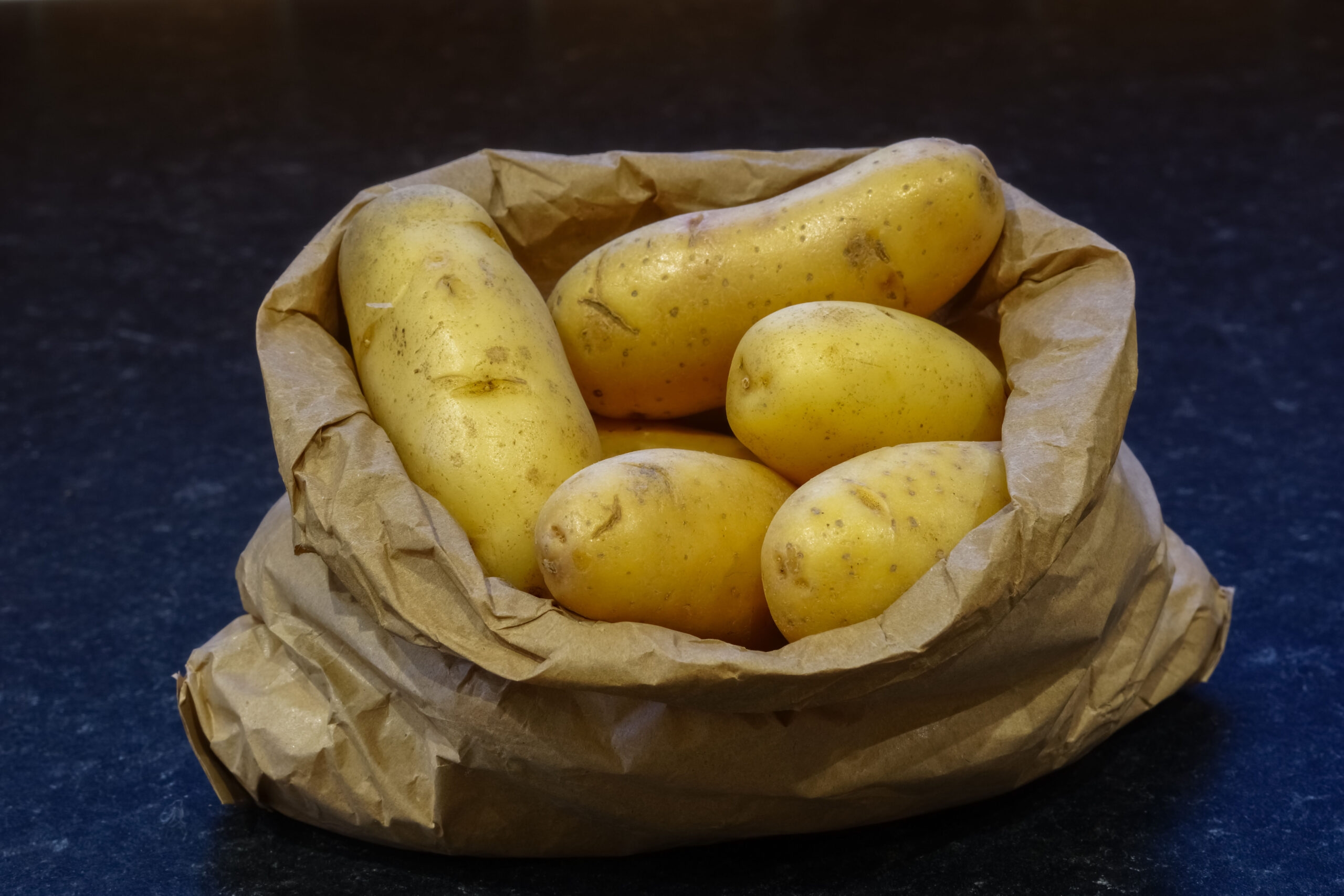 New potatoes in a bag