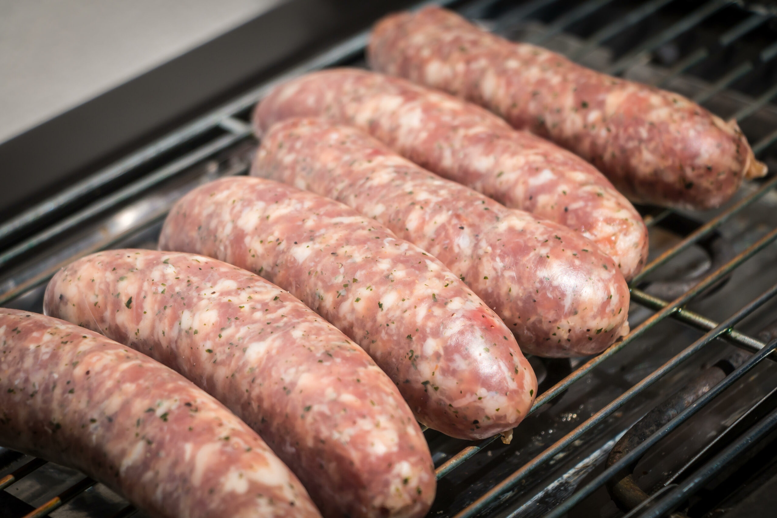 cooking sausages 