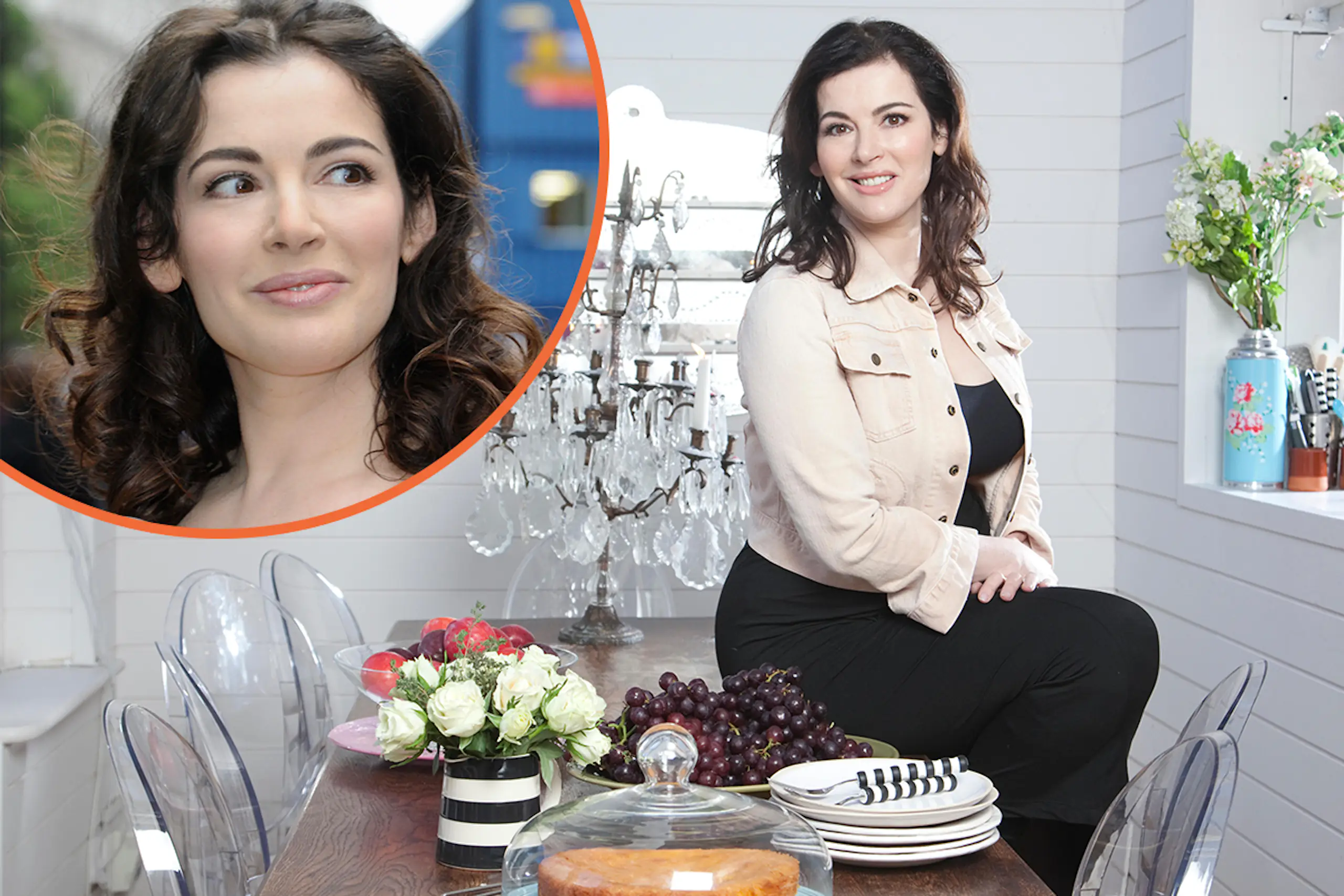 Nigella Lawson urges people to stop feeling guilty about the food they enjoy as she launches indulgent cookbook