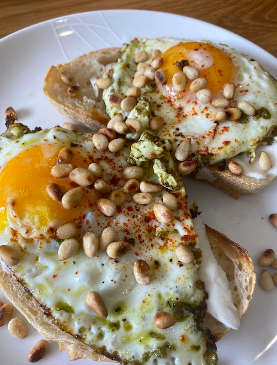 Pesto eggs TikTok