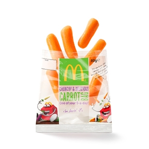 McDonald's carrot sticks in a bag