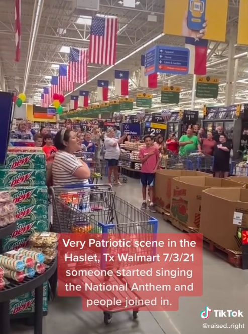 National anthem food shopping