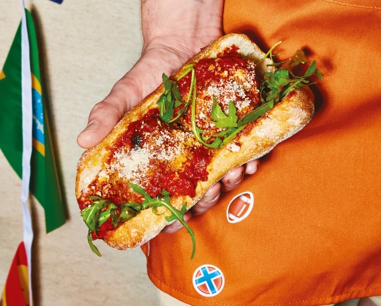 The Sicilian meatball sandwich.