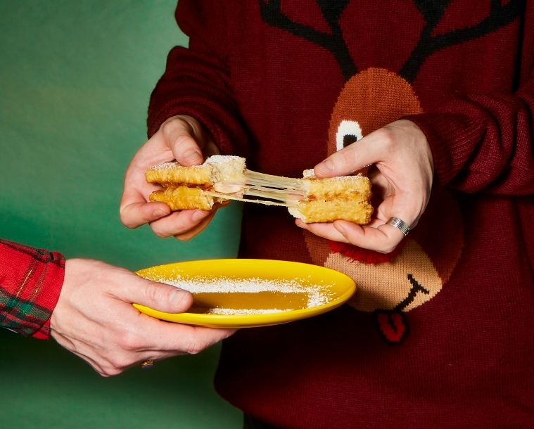 Monte Cristo finger sandwiches.