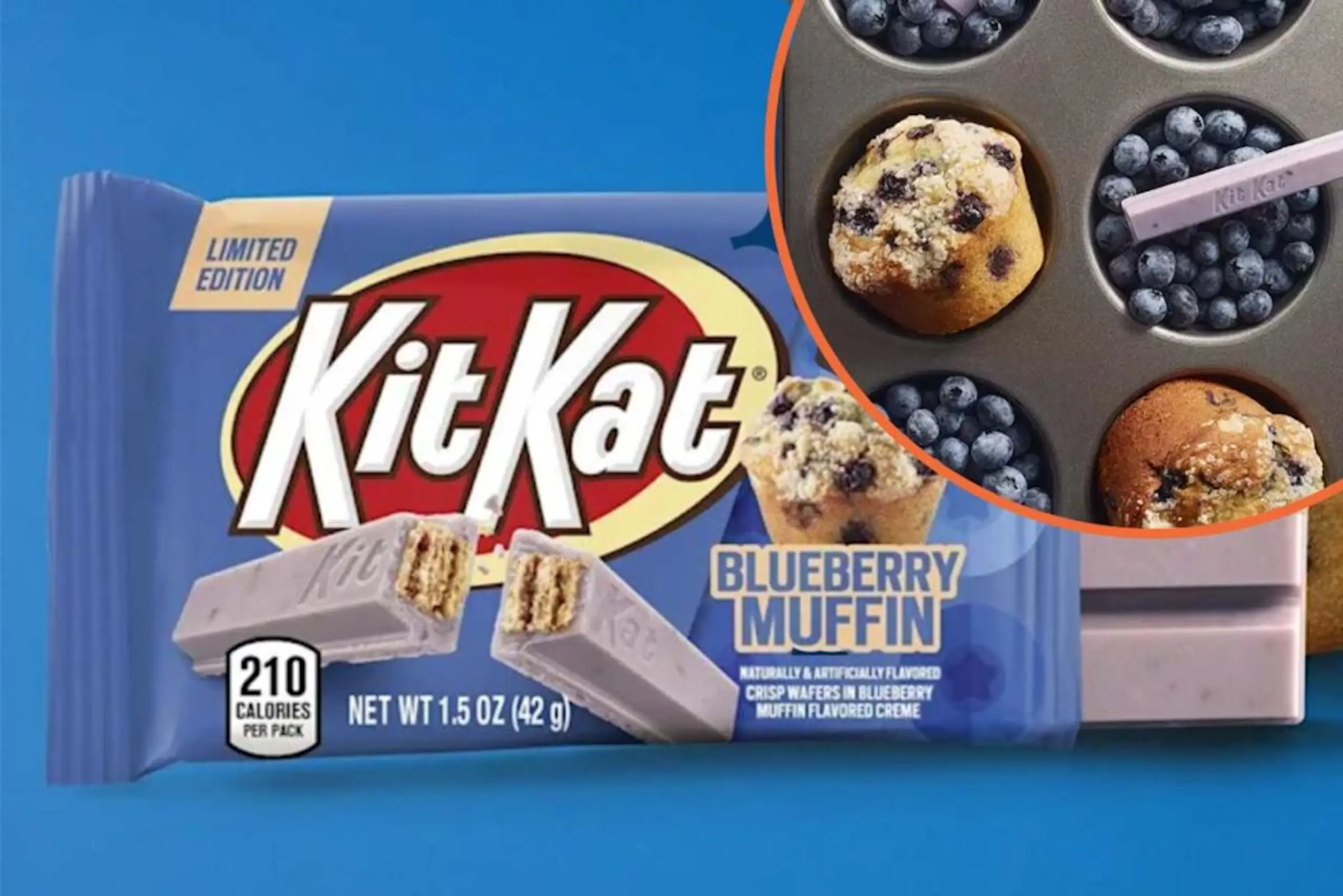 KitKat is releasing a limited edition blueberry muffin flavour in the US