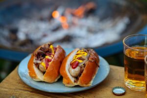 british hotdog amsterdam beans bacon