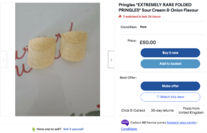 pringles rare folded ebay