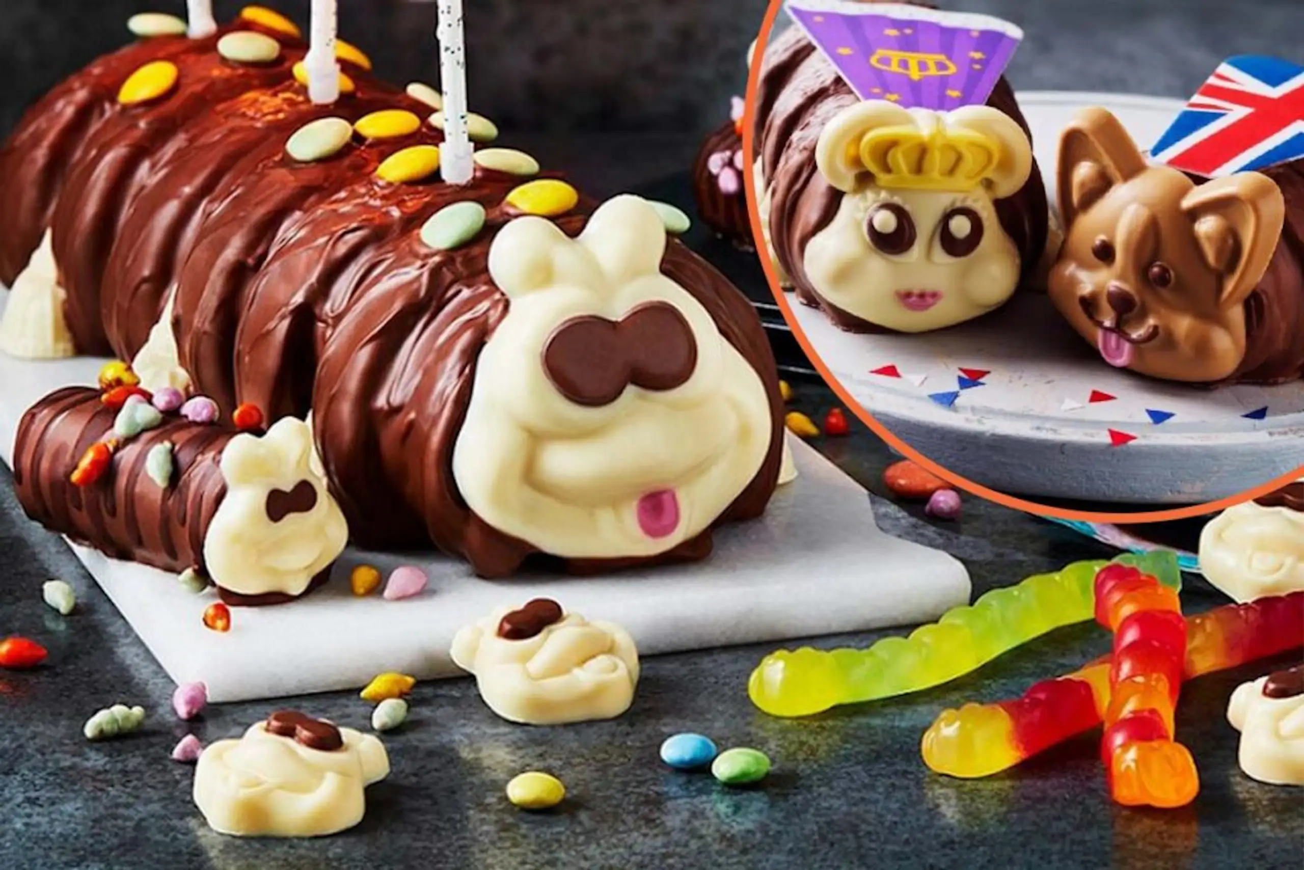 Marks and Spencer has pimped out its Colin the Caterpillar cake for the Queen’s Jubilee