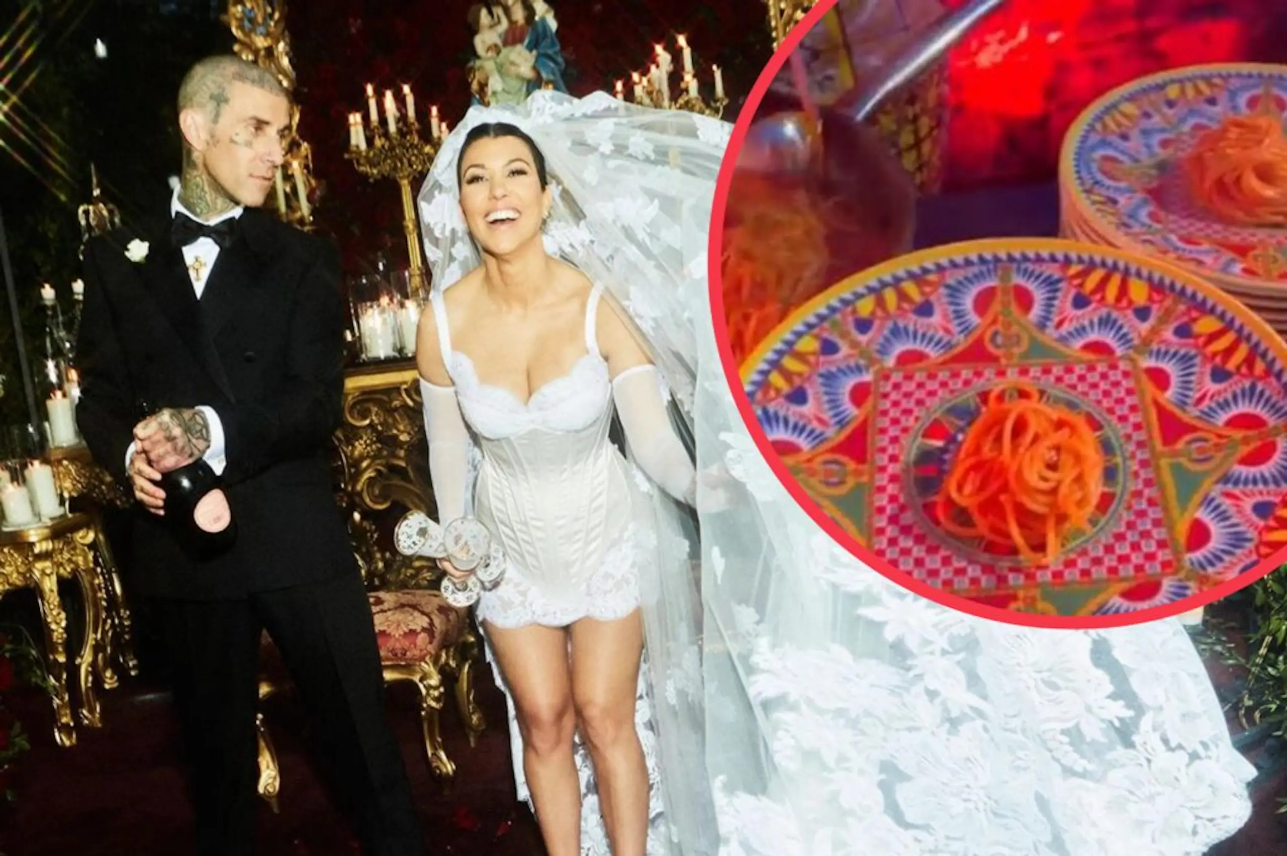 Pasta portions at Kourtney Kardashian’s wedding branded ‘the saddest thing ever’