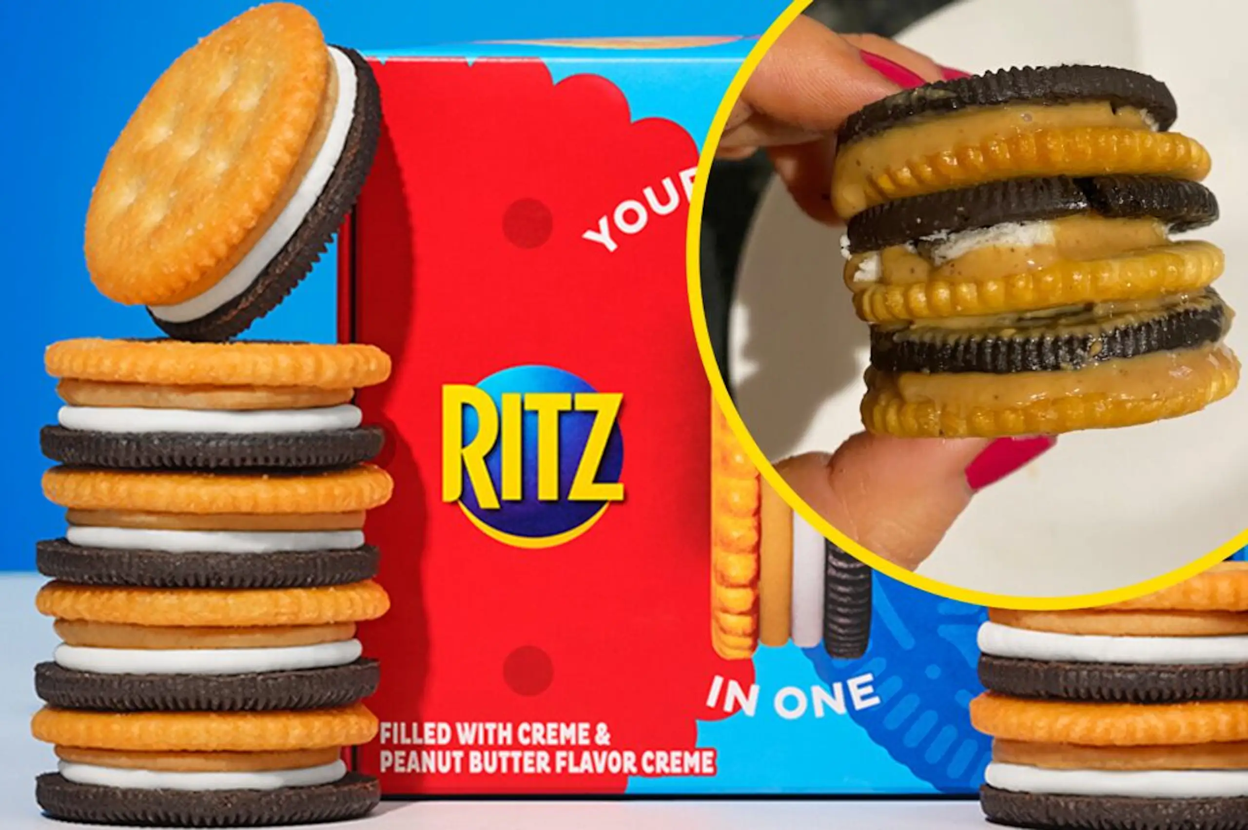 We made our own Ritz Cracker and Oreo biscuit so we could try the viral new mashup