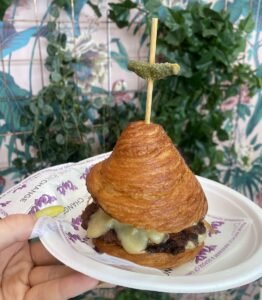 hache croissant truffle burger