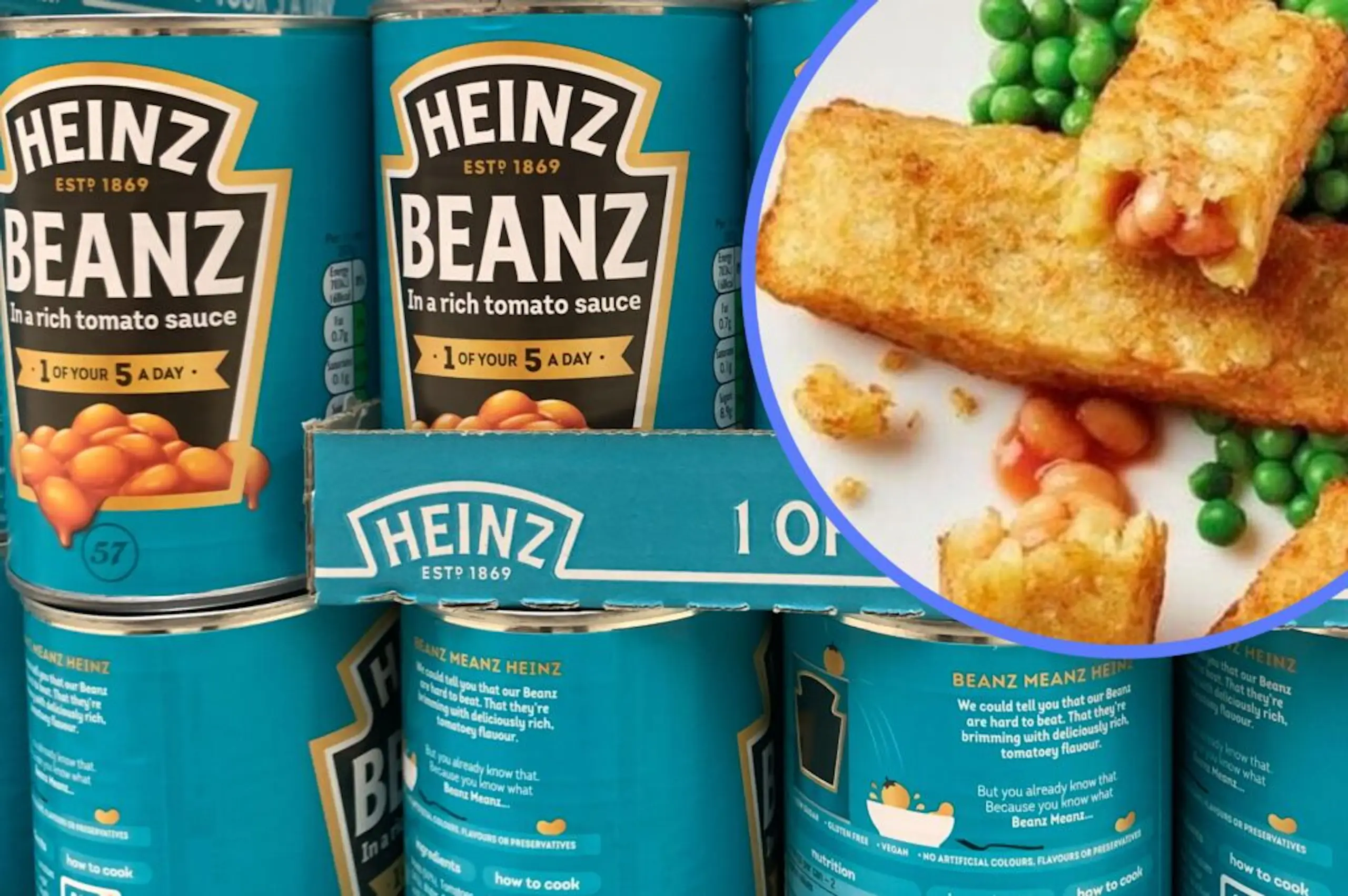 Heinz launches hash browns filled with baked beans