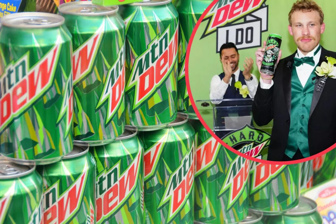 Err, someone just married a can of Mtn Dew in Las Vegas