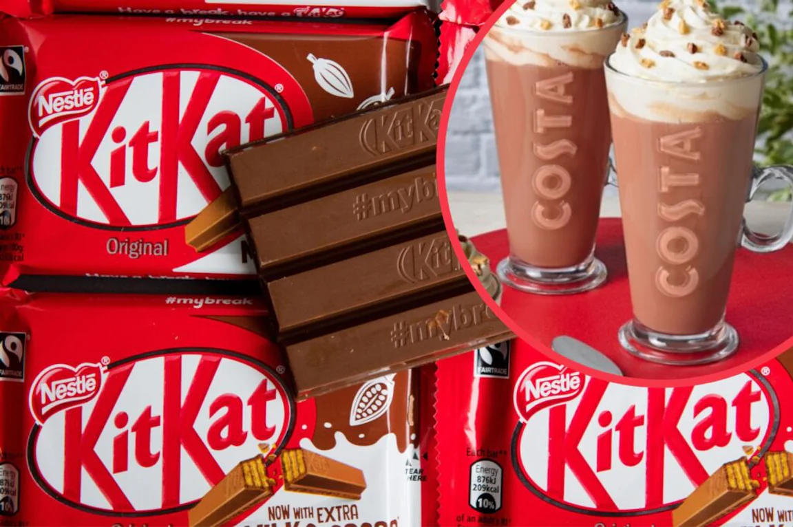 Costa drops new menu featuring KitKat hot chocolate