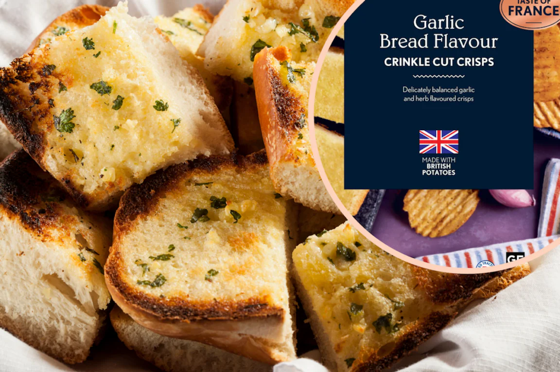 Aldi launches garlic bread crisps