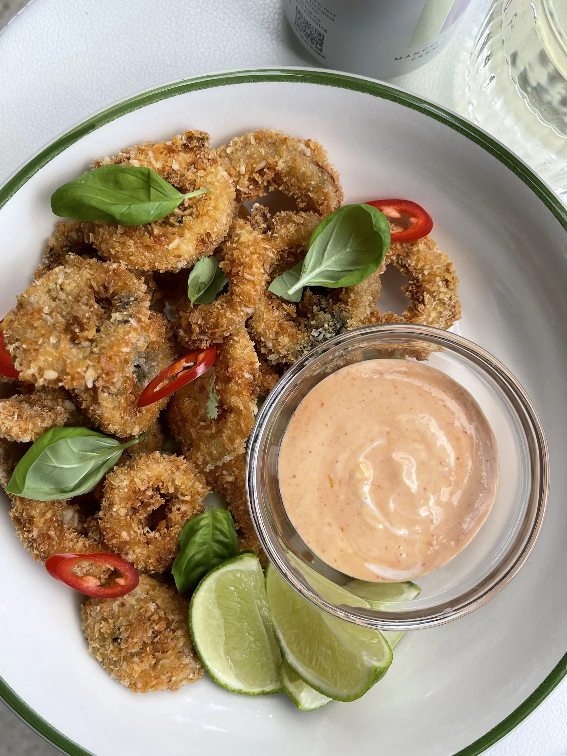 Coconut Crusted Mushroom Calamari