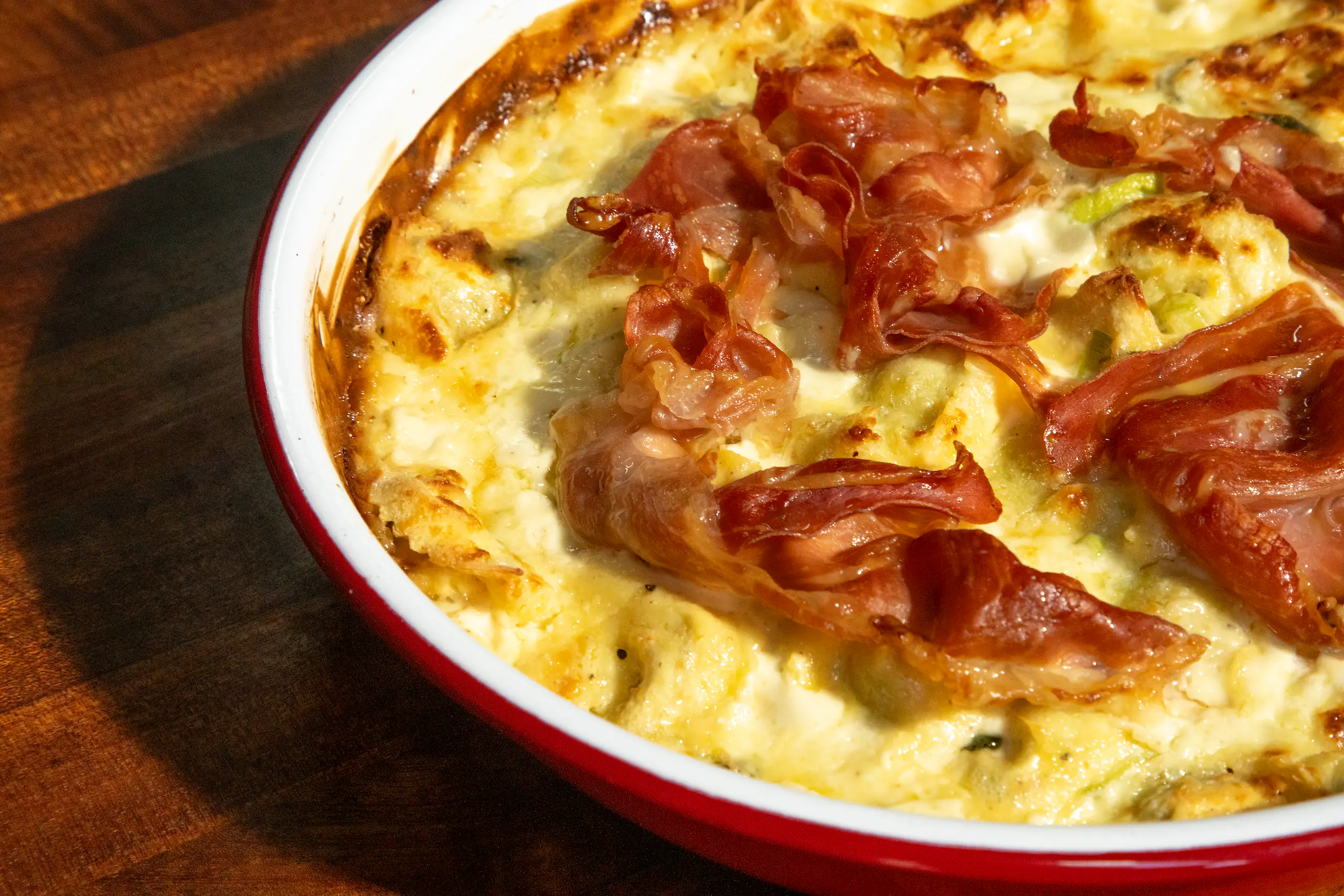 Creamy Leek Tortellini Gratin